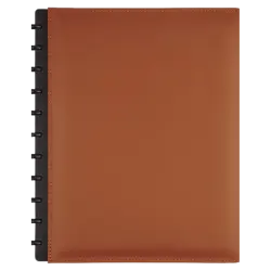 TUL Custom Note-Taking System Discbound Notebook, Letter Size, Leather Cover, Brown